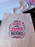 Bookish Tote Bag - Just a Girl