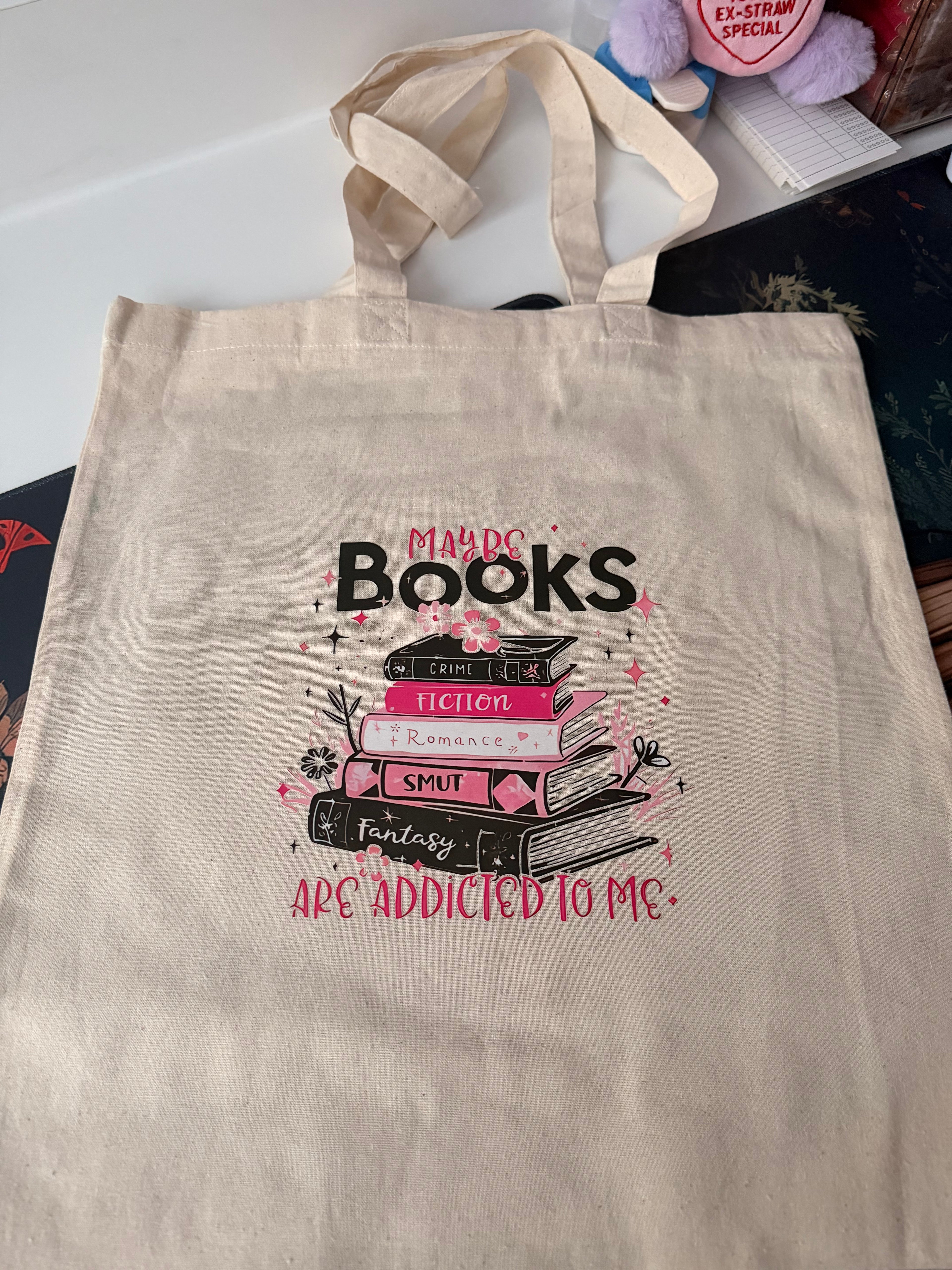 Bookish Tote Bag - Maybe Books Are Addicted To Me